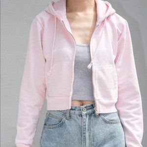 Brandy Melville Baby Pink Crystal Hoodie